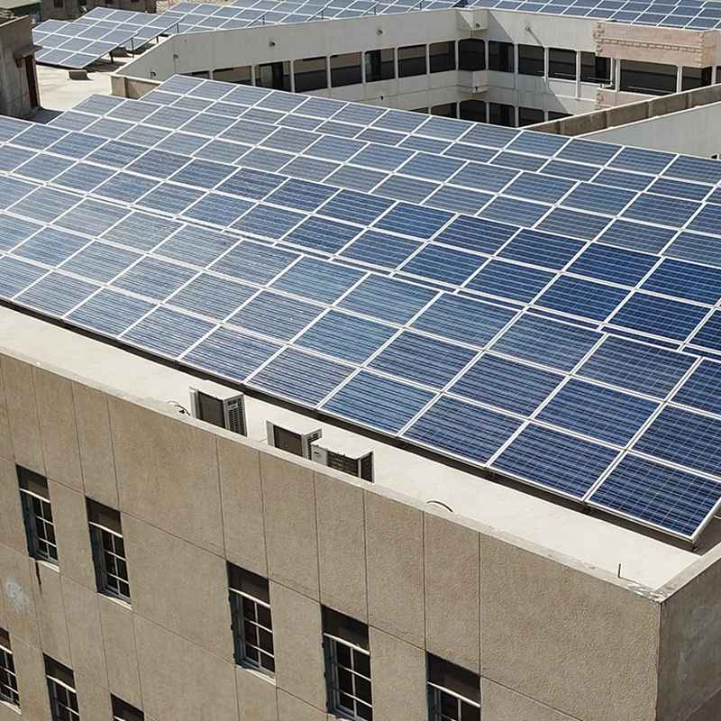 Elite solutions installed solar panels in industrial areas.